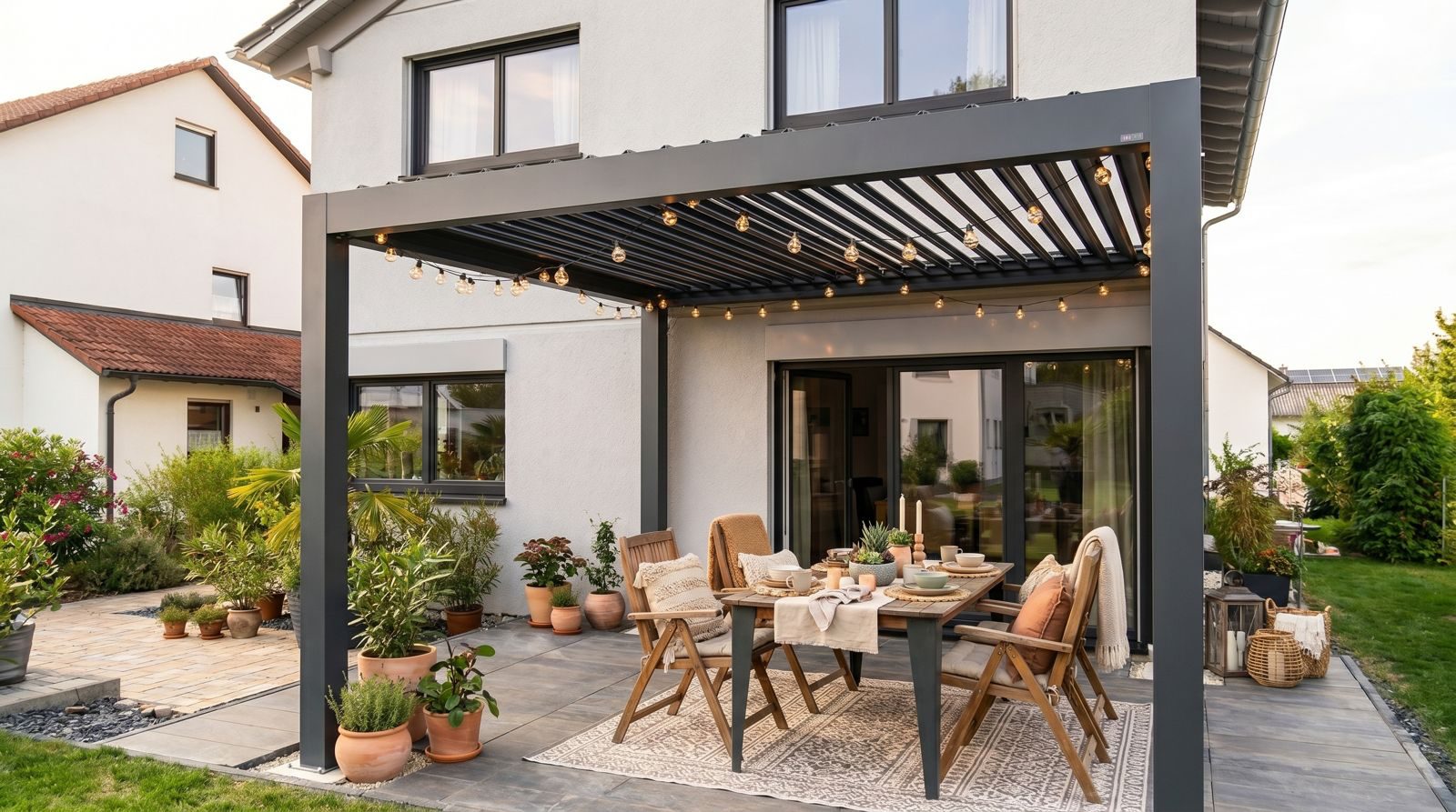 Moderne Terrassenüberdachung von MeterStein